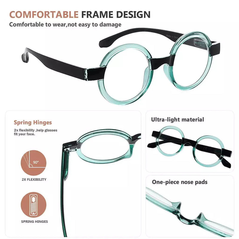 eyekeeper.com Small Colorful Fun Round Reading Glasses Unique Trendy Readers R2007C Eyeglasses White Smoke Blue / without magnification,Blue / +0.50,Blue / +0.75,Blue / +1.00,Blue / +1.25,Blue / +1.50,Blue / +1.75,Blue / +2.00,Blue / +2.25,Blue / +2.50,Blue / +2.75,Blue / +3.00,Blue / +3.50,Blue / +4.00,Red / without magnification,Red / +0.50,Red / +0.75,Red /