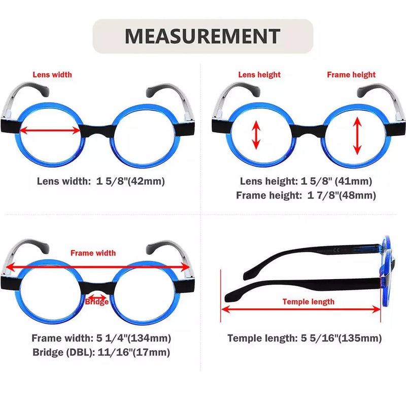 eyekeeper.com Small Colorful Fun Round Reading Glasses Unique Trendy Readers R2007C Eyeglasses White Smoke Blue / without magnification,Blue / +0.50,Blue / +0.75,Blue / +1.00,Blue / +1.25,Blue / +1.50,Blue / +1.75,Blue / +2.00,Blue / +2.25,Blue / +2.50,Blue / +2.75,Blue / +3.00,Blue / +3.50,Blue / +4.00,Red / without magnification,Red / +0.50,Red / +0.75,Red /