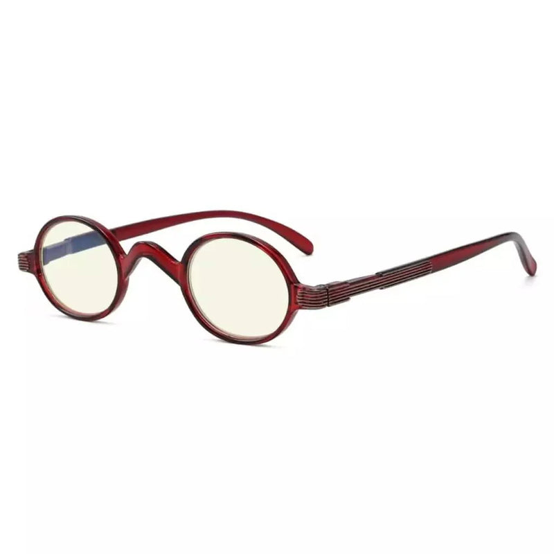 eyekeeper.com Small Frame Round Glasses Blue Light Filter UVR077X Eyeglasses White Smoke Red / without magnification,Red / +0.50,Red / +0.75,Red / +1.00,Red / +1.25,Red / +1.50,Red / +1.75,Red / +2.00,Red / +2.25,Red / +2.50,Red / +3.00,Red / +3.50,Red / +4.00