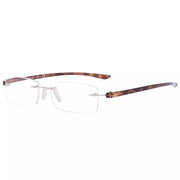 eyekeeper.com Frameless Stylish Reading Glasses Small Lenes R14001-A Eyeglasses White Smoke Tortoise Arm / +0.50,Tortoise Arm / +0.75,Tortoise Arm / +1.00,Tortoise Arm / +1.25,Tortoise Arm / +1.50,Tortoise Arm / +1.75,Tortoise Arm / +2.00,Tortoise Arm / +2.25,Tortoise Arm / +2.50,Tortoise Arm / +2.75,Tortoise Arm / +3.00,Tortoise Arm / +3.50,Tor