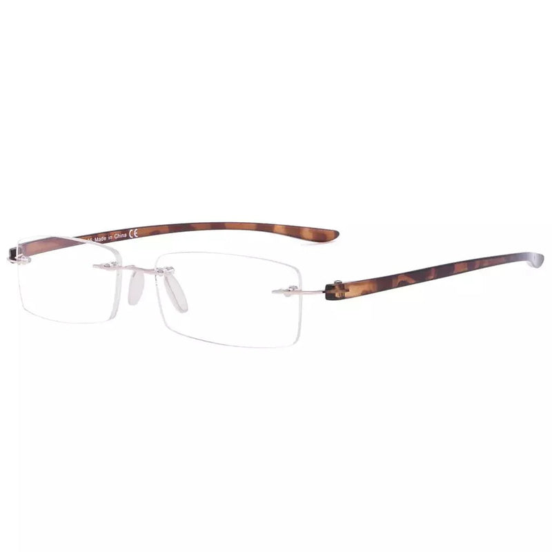 eyekeeper.com Small Lenes Rectangle Reading Glasses Rimless Readers R14001 Eyeglasses White Smoke Tortoise / +0.50,Tortoise / +0.75,Tortoise / +1.00,Tortoise / +1.25,Tortoise / +1.50,Tortoise / +1.75,Tortoise / +2.00,Tortoise / +2.25,Tortoise / +2.50,Tortoise / +2.75,Tortoise / +3.00,Tortoise / +3.50,Tortoise / +4.00
