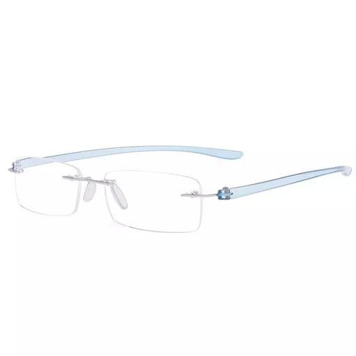 eyekeeper.com Frameless Stylish Reading Glasses Small Lenes R14001-A Eyeglasses White Smoke Blue / +0.50,Blue / +0.75,Blue / +1.00,Blue / +1.25,Blue / +1.50,Blue / +1.75,Blue / +2.00,Blue / +2.25,Blue / +2.50,Blue / +2.75,Blue / +3.00,Blue / +3.50,Blue / +4.00