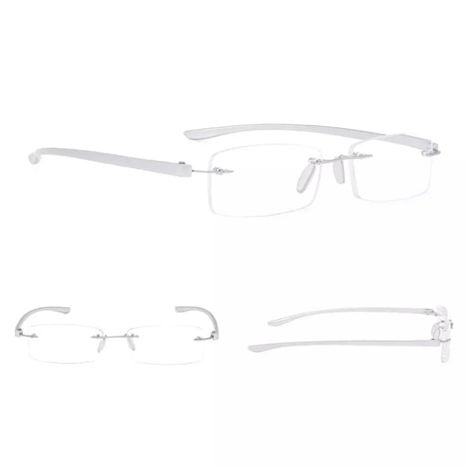 eyekeeper.com Small Lenes Rectangle Reading Glasses Rimless Readers R14001 Eyeglasses White Smoke Blue / +0.50,Blue / +0.75,Blue / +1.00,Blue / +1.25,Blue / +1.50,Blue / +1.75,Blue / +2.00,Blue / +2.25,Blue / +2.50,Blue / +2.75,Blue / +3.00,Blue / +3.50,Blue / +4.00,Brown / +0.50,Brown / +0.75,Brown / +1.00,Brown / +1.25,Brown / +1.50,Brown / +1.75,Br