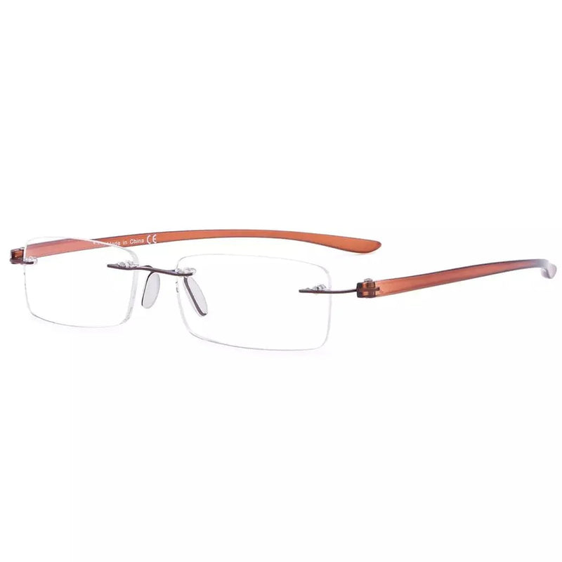 eyekeeper.com Frameless Stylish Reading Glasses Small Lenes R14001-A Eyeglasses White Smoke Brown / +0.50,Brown / +0.75,Brown / +1.00,Brown / +1.25,Brown / +1.50,Brown / +1.75,Brown / +2.00,Brown / +2.25,Brown / +2.50,Brown / +2.75,Brown / +3.00,Brown / +3.50,Brown / +4.00