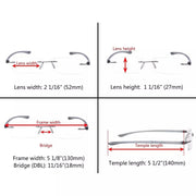eyekeeper.com Small Lenes Rectangle Reading Glasses Rimless Readers R14001 Eyeglasses White Smoke Blue / +0.50,Blue / +0.75,Blue / +1.00,Blue / +1.25,Blue / +1.50,Blue / +1.75,Blue / +2.00,Blue / +2.25,Blue / +2.50,Blue / +2.75,Blue / +3.00,Blue / +3.50,Blue / +4.00,Brown / +0.50,Brown / +0.75,Brown / +1.00,Brown / +1.25,Brown / +1.50,Brown / +1.75,Br