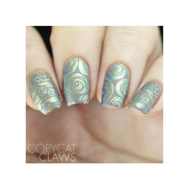 UberChic Beauty Nice & Negative Stamping Plate Dark Gray