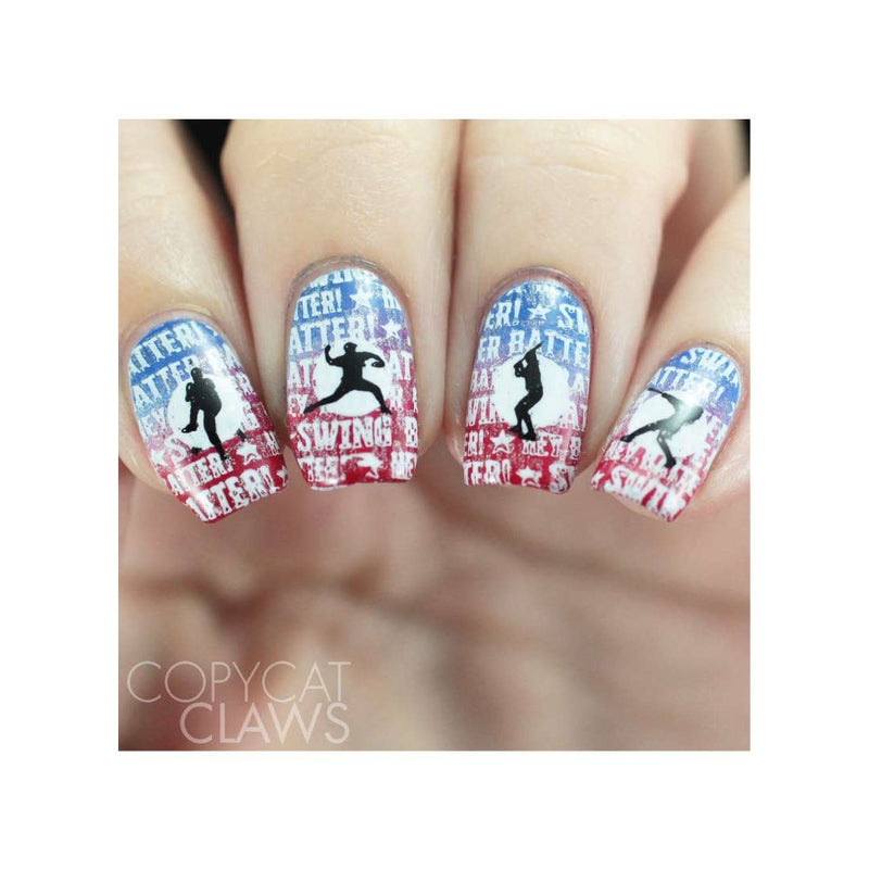 UberChic Beauty Take Me Out To The Ballgame Stamping Plate Rosy Brown