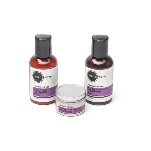 Heliotrope San Francisco Small Massage Box Box / Kit Light Gray Black Fig Cardamom,Citrus Nutmeg,Honey Amber,Lavender Sage,Neroli Jasmine,Sandalwood Bergamot