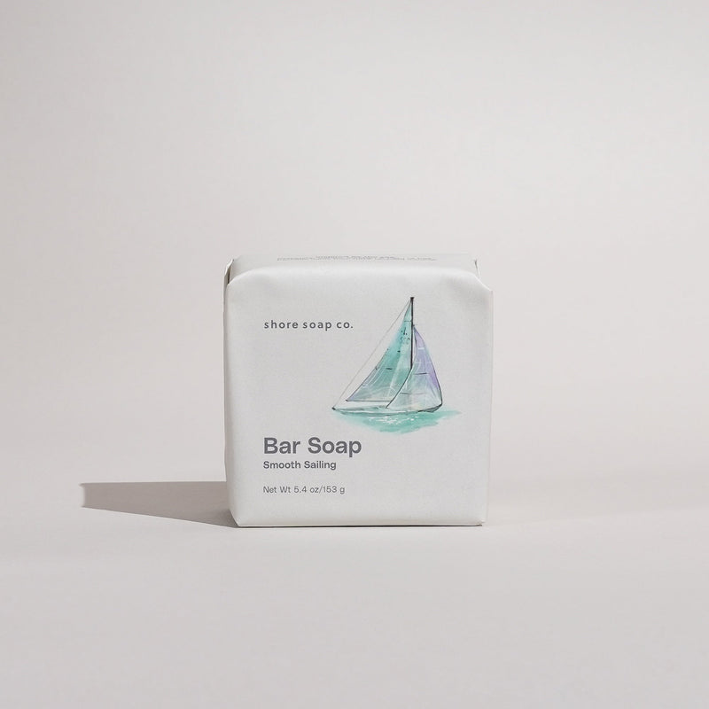 Shore Soap Co. Smooth Sailing Bar Soap Bar Soap Light Gray Single Bar,3 for $24