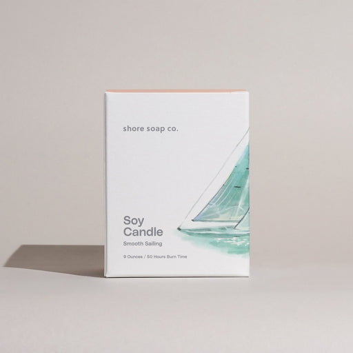 Shore Soap Co. Smooth Sailing Candle Tumbler Candles Light Gray 9 ounce,2 ounce