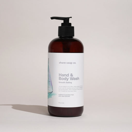 Shore Soap Co. Smooth Sailing Hand & Body Wash (Amber) Liquid Soap Light Gray
