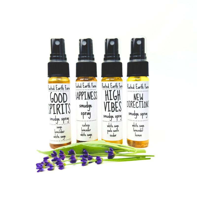 Rooted Earth Farm + Apothecary Smudge Spray Gift Set - 1 oz Smudge Sprays White Smoke