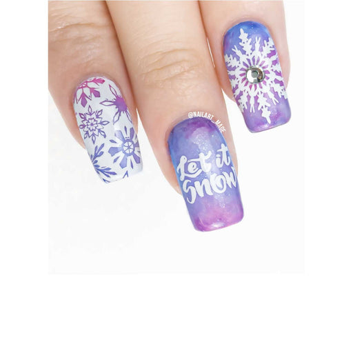 UberChic Beauty Let It Snow Stamping Plate Light Gray