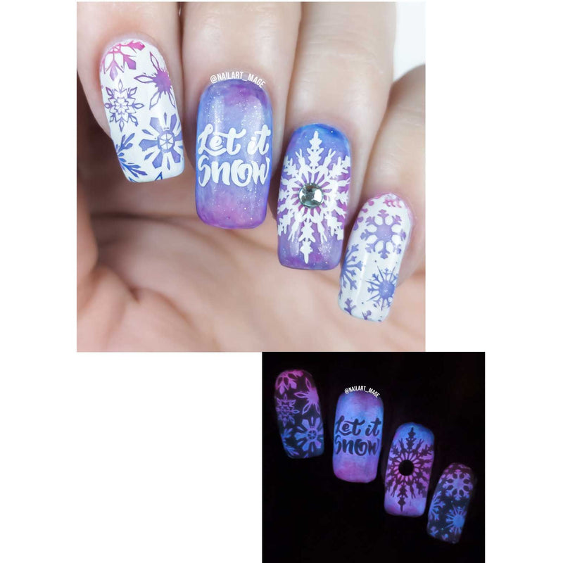 UberChic Beauty Let It Snow Stamping Plate Gray