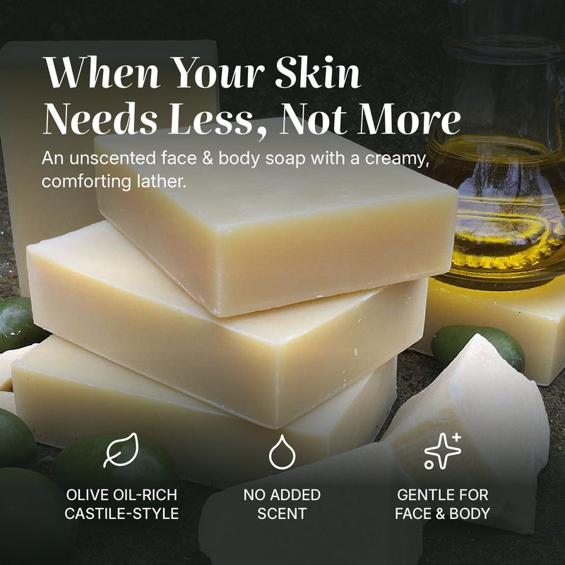 Chagrin Valley Soap & Salve Natural Soap: Castile & Cocoa Soap Dark Slate Gray Full Bar 5.6 oz,Travel Size Bar 1.7 oz
