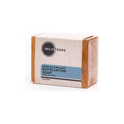 Heliotrope San Francisco Hemp Oil & Walnut Exfoliating Soap Facial Cleanser Light Gray