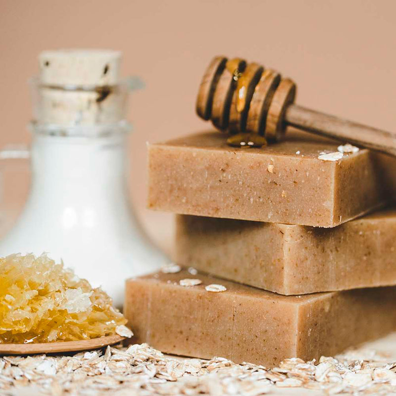 Chagrin Valley Soap & Salve Natural Soap: Goat Milk Oatmeal Soap Rosy Brown Travel Size Bar 1.7 oz