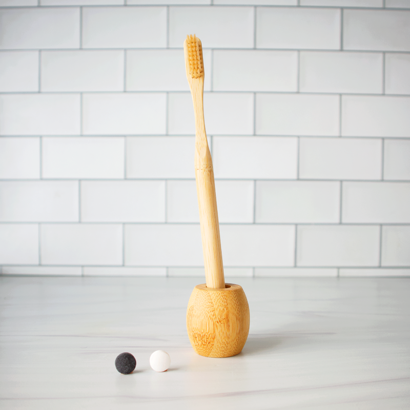 Love of Earth Co. Bamboo Toothbrush Light Gray