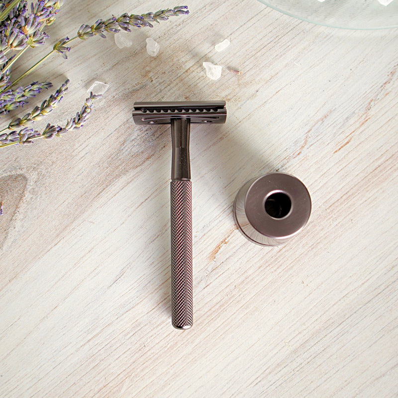 Love of Earth Co. Safety Razor Antique White Black,Rose Gold