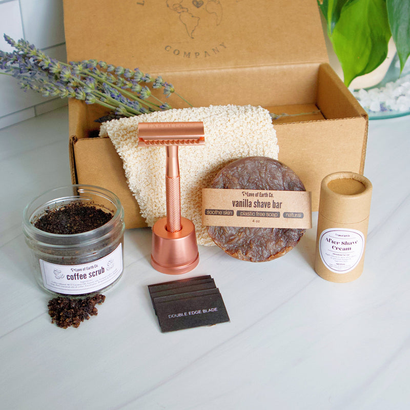 Love of Earth Co. November Box Light Gray Black Razor,Rose Gold Razor