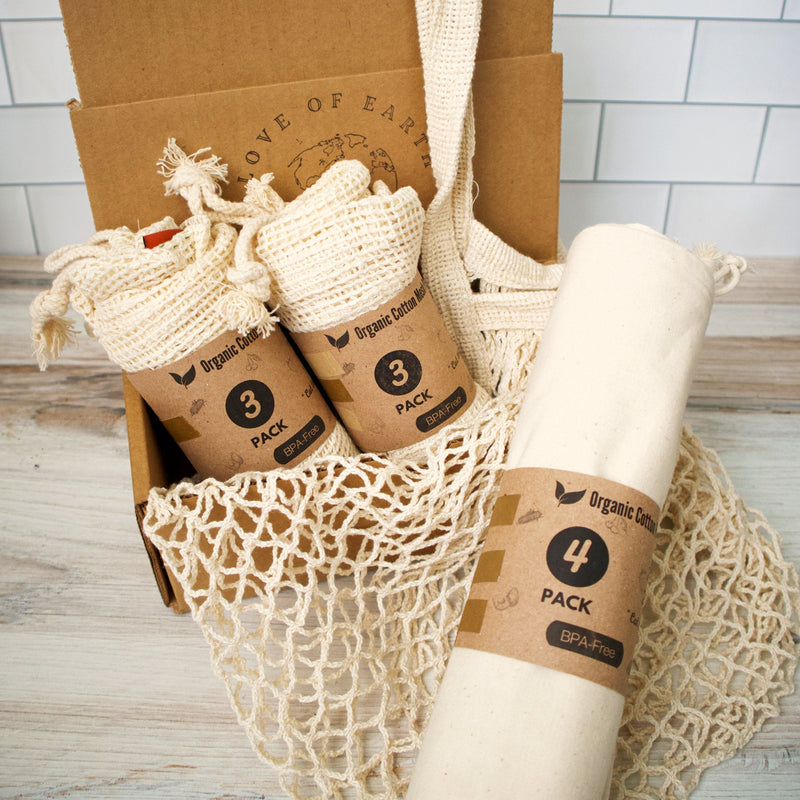 Love of Earth Co. Produce Bag Kit Gray Just the Produce Bag Kit,Please Add the 6 Pocket Grocery Tote! *Dont be Trashy*