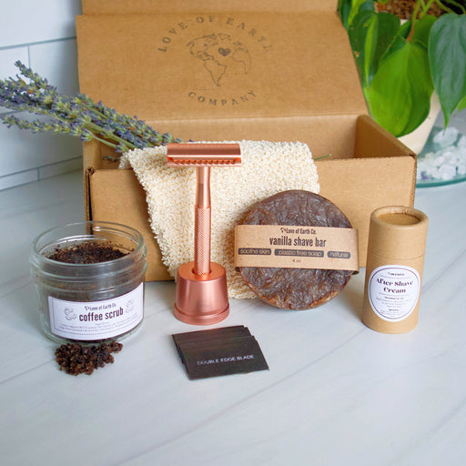 Love of Earth Co. November Box Light Gray Black Razor,Rose Gold Razor