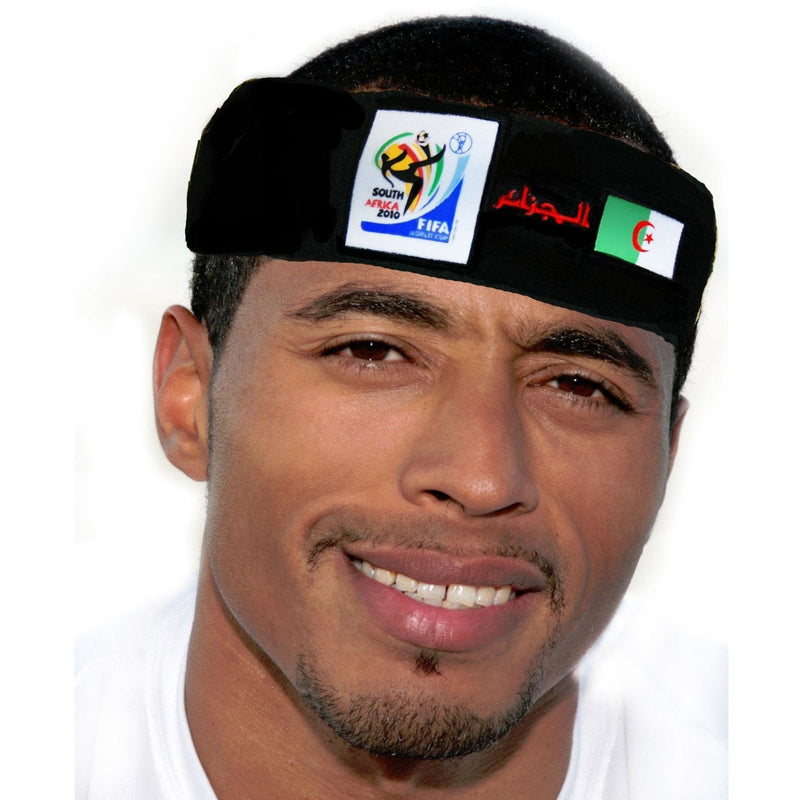 VIP Extensions Algeria World Cup Soccer Headband - Vintage Collectible Official FIFA Licensed Hair Accessories White Smoke Algeria