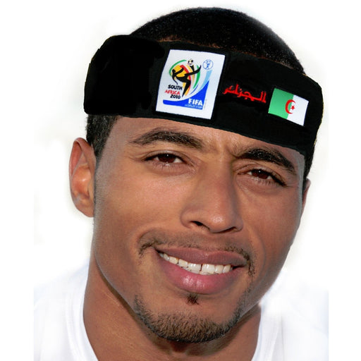VIP Extensions Algeria World Cup Soccer Headband - Vintage Collectible Official FIFA Licensed Hair Accessories White Smoke Algeria