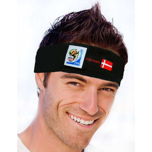 VIP Extensions Denmark World Cup Soccer Headband - Vintage Collectible Official FIFA Licensed Hair Accessories White Smoke Denmark