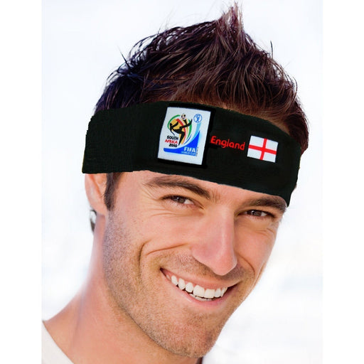 VIP Extensions England World Cup Soccer Headband - Vintage Collectible Official FIFA Licensed Hair Accessories White Smoke England / BLACK
