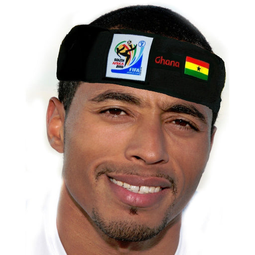 VIP Extensions Ghana World Cup Soccer Headband - Vintage Collectible Official FIFA Licensed Hair Accessories White Smoke Ghana