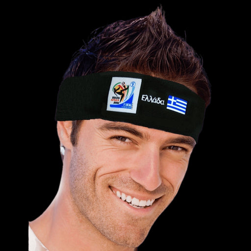 VIP Extensions Greece World Cup Soccer Headband - Vintage Collectible Official FIFA Licensed Hair Accessories Black BLACK / Greece