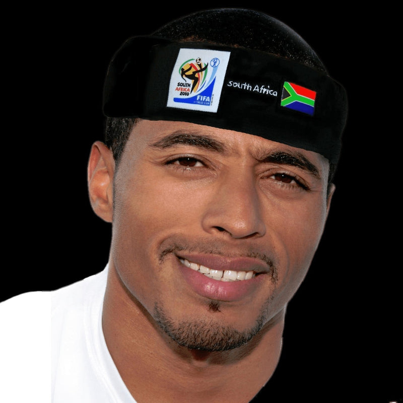 VIP Extensions South Africa World Cup Soccer Headband - Vintage Collectible Official FIFA Licensed Hair Accessories Black BLACK / South Africa