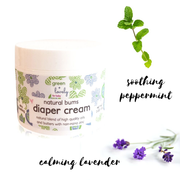 Green + Lovely Natural Bums Diaper Rash Cream - Effective Natural Diaper Cream - 2 oz. Natural Bums Diaper Rash Cream Organic Antique White