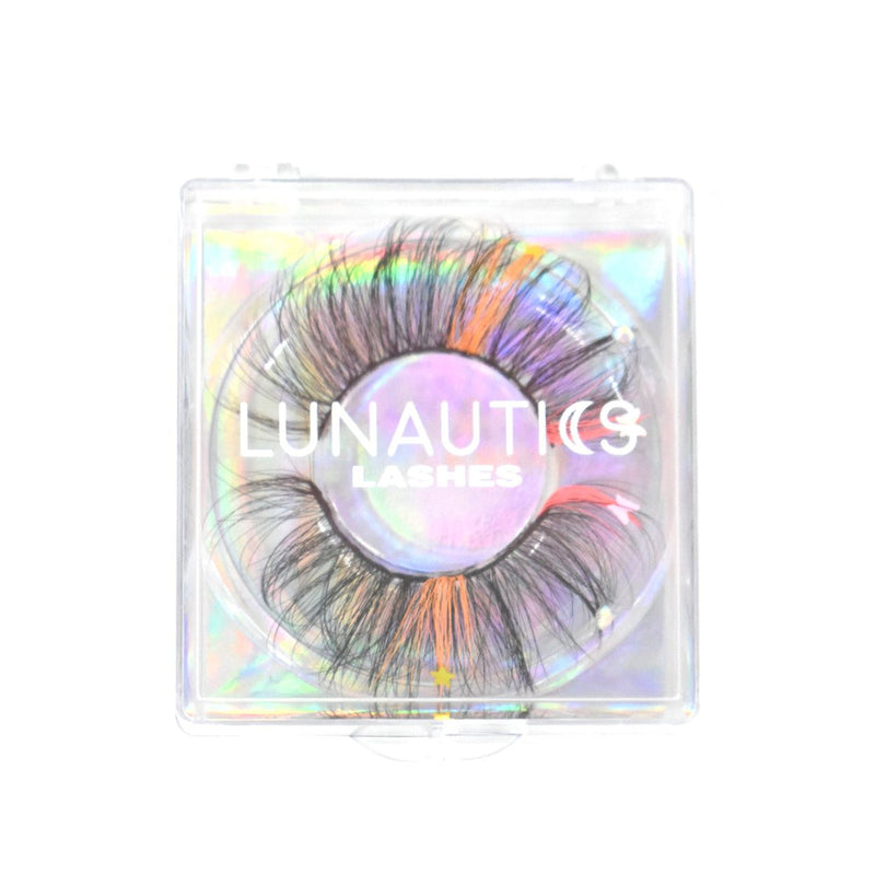 Lunautics Sorbet Sparkle - Faux Mink Glam Glitter & Rhinestone Glitter Lashes False Eyelashes Light Gray