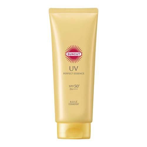 AsiaBeautyMall Kose Suncut UV Perfect Essence Super Water Proof SPF 50+ PA++++ 120g Sunscreen Light Goldenrod