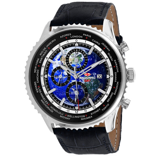 Bids.com Seapro Men's Meridian World Timer GMT Watches White Smoke Default Title