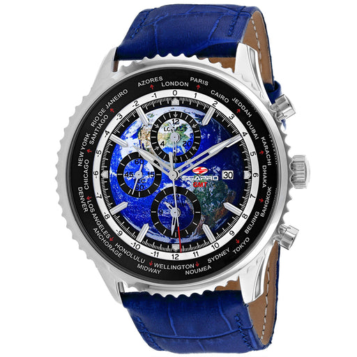 Bids.com Seapro Men's Meridian World Timer GMT Watches White Smoke Default Title