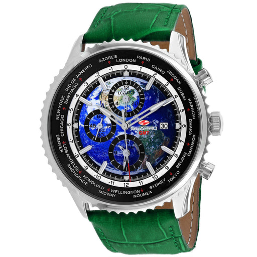 Bids.com Seapro Men's Meridian World Timer GMT Watches White Smoke Default Title
