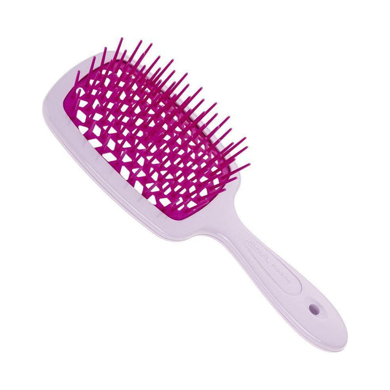 Janeke Janeke Superbrush Small Lilac/Fuchsia – Model No. 86SP234 LIF Hair Brush Light Gray