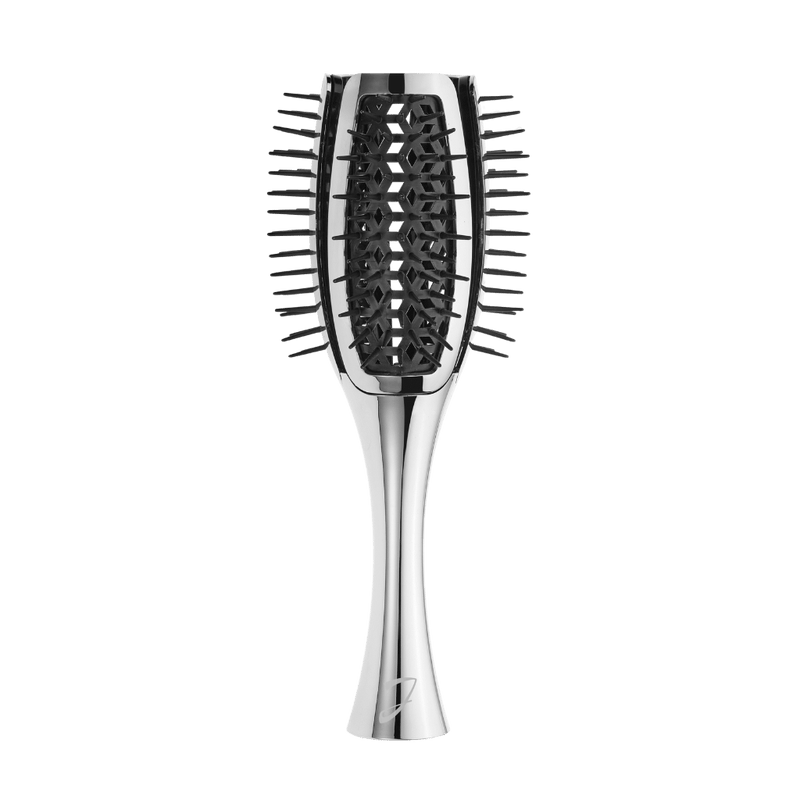 KOH-I-NOOR Beauty USA Janeke Tulip Vented Round Brush – Award-Winning Volumizing Blow-Dry Brush Hair Brush Black Chrome