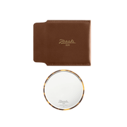 KOH-I-NOOR Beauty USA Janeke Tokyo Compact Mirror with Leather Case – Portable Purse Mirror Mirror Black