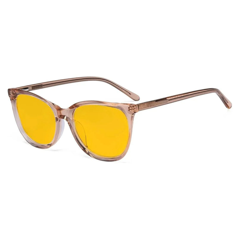 eyekeeper.com Spectacles for Computer Screen Fancy Cat-eye BC1901-BB90 Eyeglasses White Smoke Champagne / without magnification