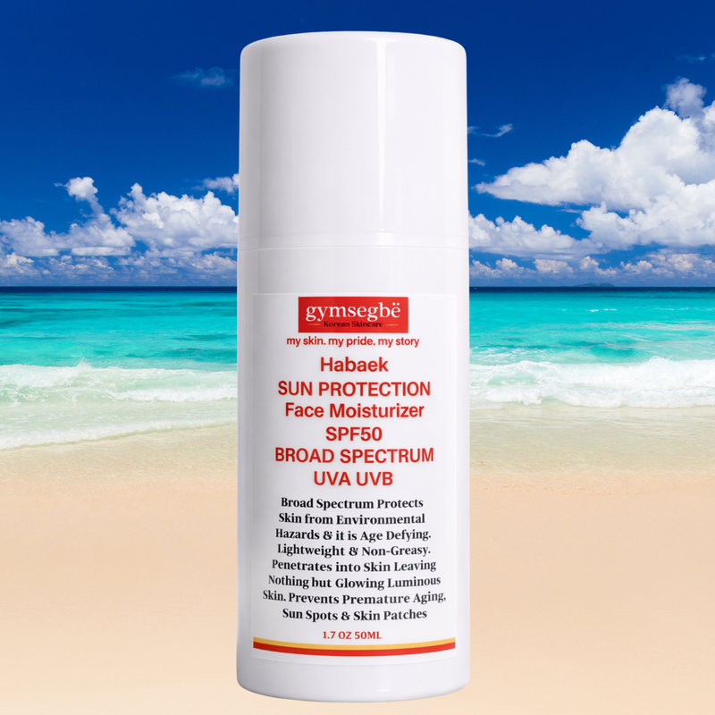 gymsegbë Habaek Sun Protection Face Moisturizer SPF50 | Peptides | Niacinamide SPF50 Anti-Aging Facial Wheat 1 Bottle,2 Bottles Save $1.99,3 Bottles Save $5.98,4 Bottles Save $6.97