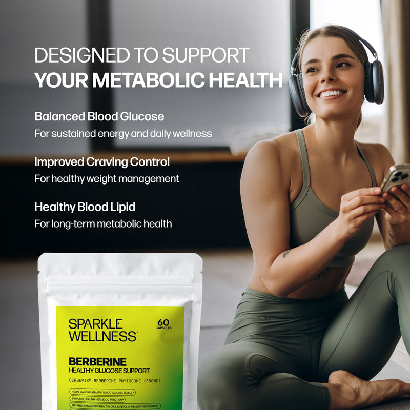 Sparkle Wellness Berberine with BERBEVIS® Phytosome Dietary Supplement Black