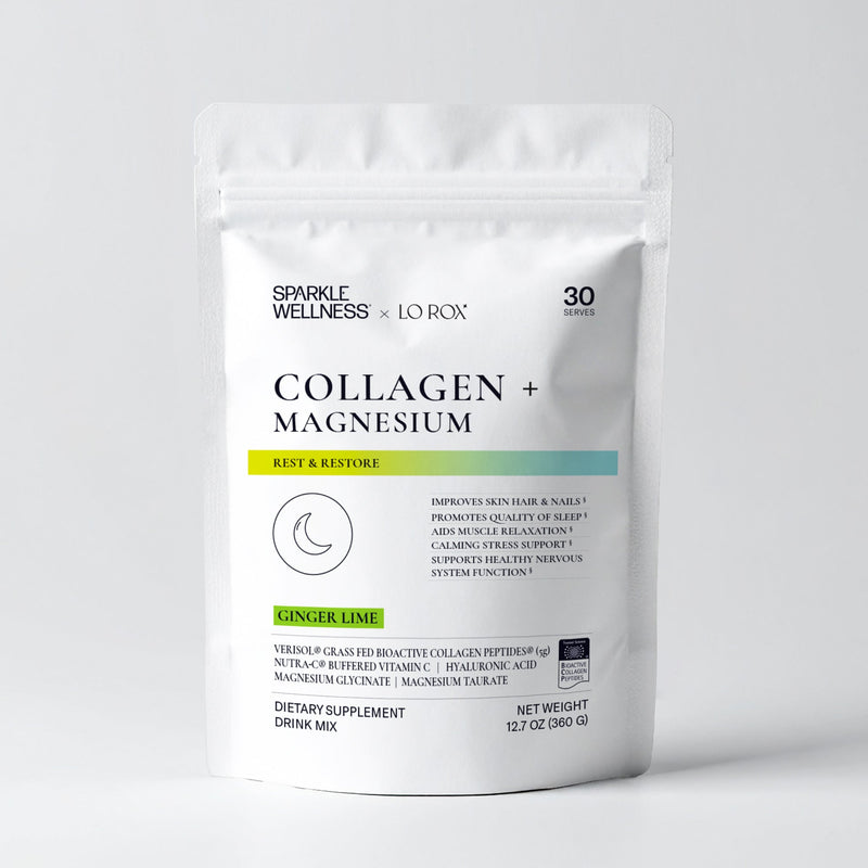 Sparkle Wellness Collagen + Magnesium Dietary Supplement Light Gray Honey Lemonade,Ginger Lime,Yuzu Pear,No Flavor