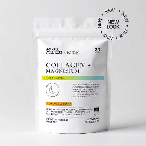 Sparkle Wellness Collagen + Magnesium Dietary Supplement Light Gray Honey Lemonade,Ginger Lime,Yuzu Pear,No Flavor