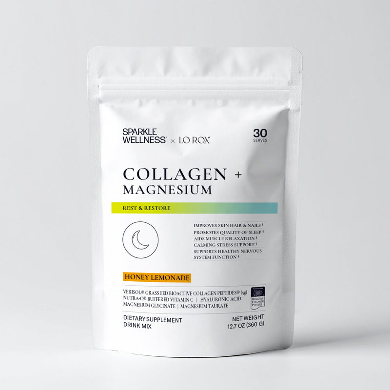 Sparkle Wellness Collagen + Magnesium Dietary Supplement Light Gray Honey Lemonade,Ginger Lime,Yuzu Pear,No Flavor