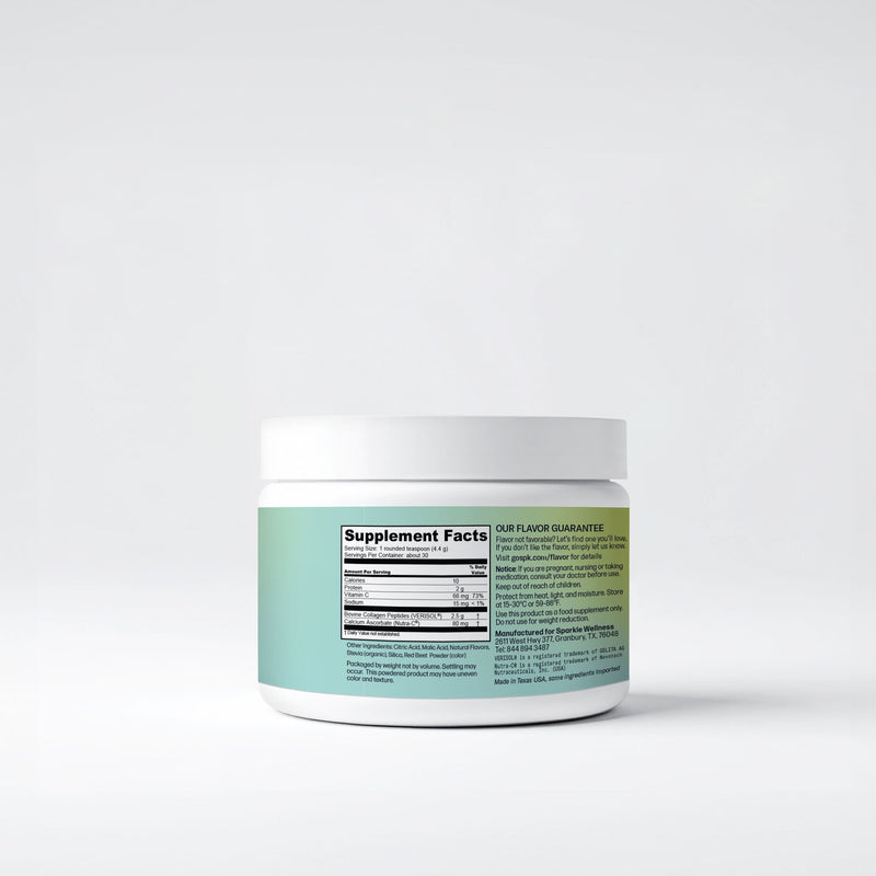 Sparkle Wellness Skin Boost Dietary Supplement Lavender Acai Lemonade / 30-serve,Acai Lemonade / 50-serve,Mixed Berry / 30-serve,Mixed Berry / 50-serve,No Flavor / 30-serve,No Flavor / 50-serve,Orange / 30-serve,Orange / 50-serve,Tropical / 30-serve,Tropical / 50-serve