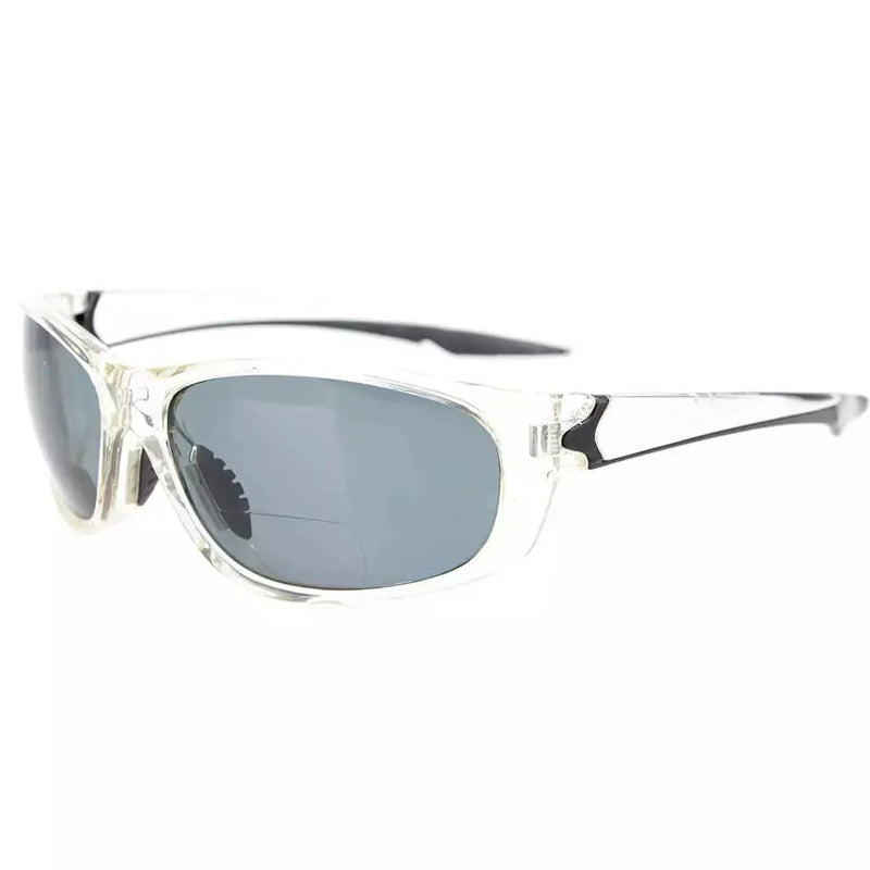 eyekeeper.com Sport Bifocal Stylish Chic Reading Sunglasses TR90 TH6145-B Sunglasses White Smoke Clear / +1.00,Clear / +1.25,Clear / +1.50,Clear / +1.75,Clear / +2.00,Clear / +2.25,Clear / +2.50,Clear / +3.00,Clear / +3.50